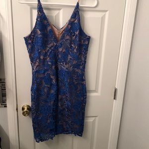 Royal blue lace dress